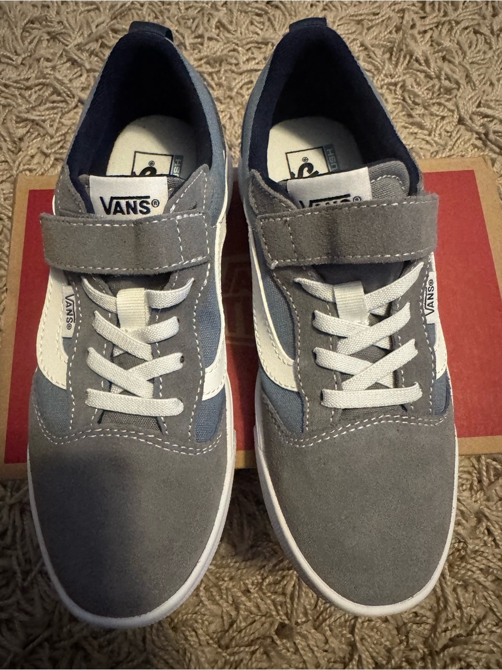 Vans Kids Gray and Blue Suede ultra range